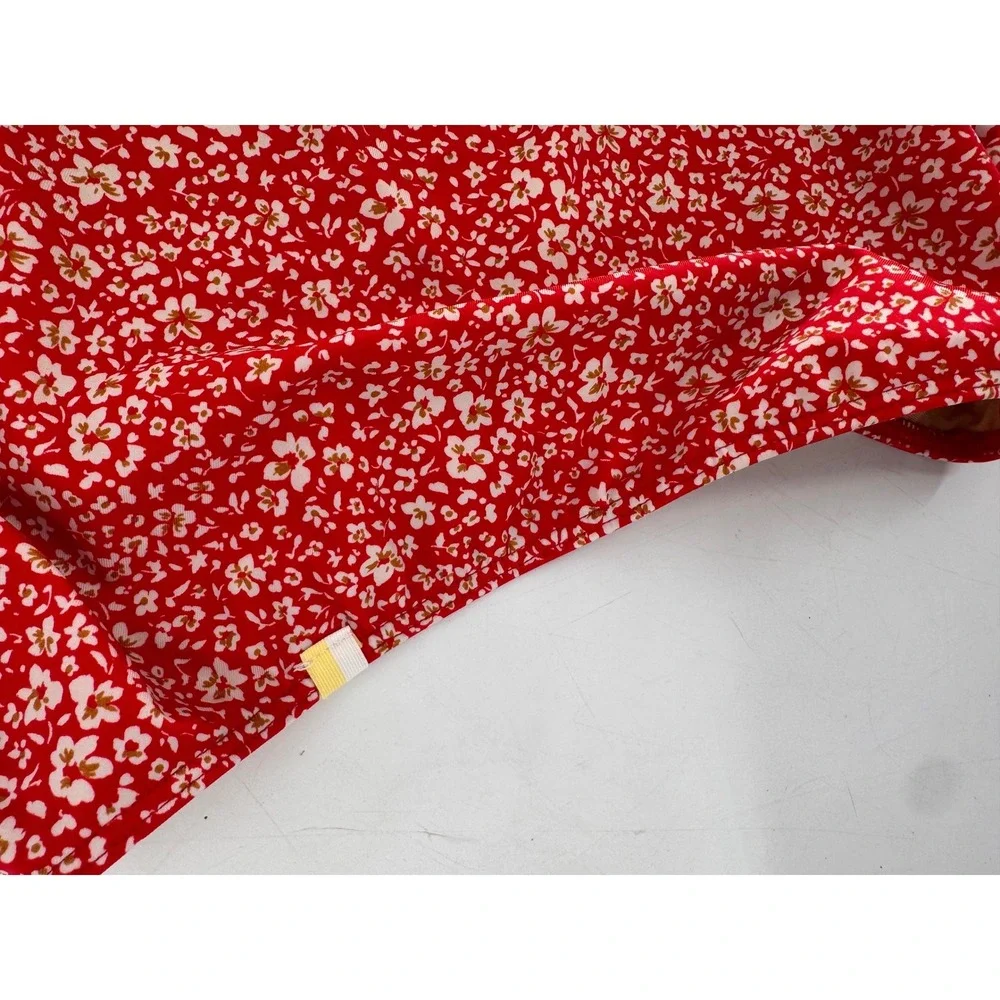 Summersalt The‎ Ruffle Backflip Women Size 12 Red Floral One Piece Swimsuit